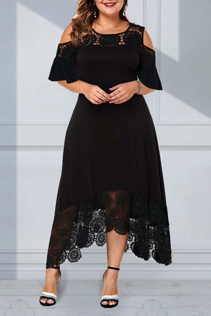 💖💖 【S~5XL】 Rochie din dantelă cu volane, nouă modă 2025