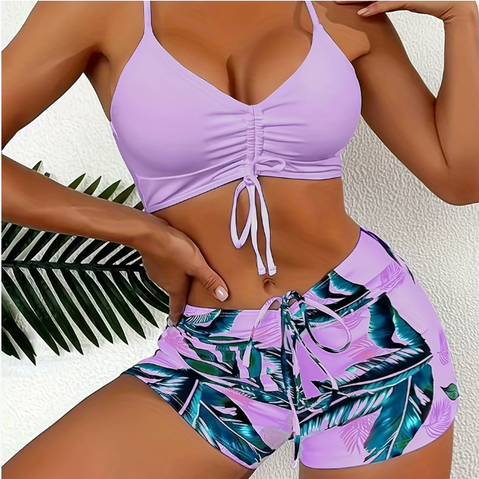 🏊👙 Elegancki kostium kąpielowy z nadrukiem w dużym rozmiarze