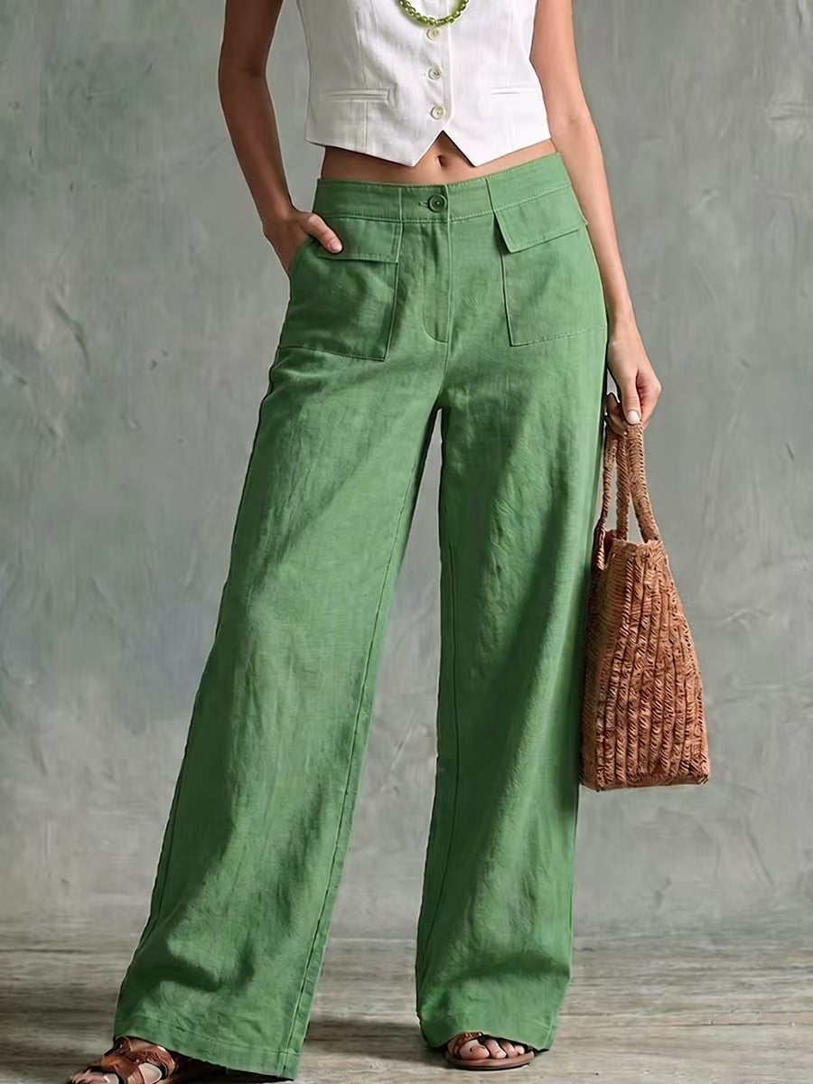 【S-3XL】Ženske široke hlače od pamuka i lana, ležerne👖✨