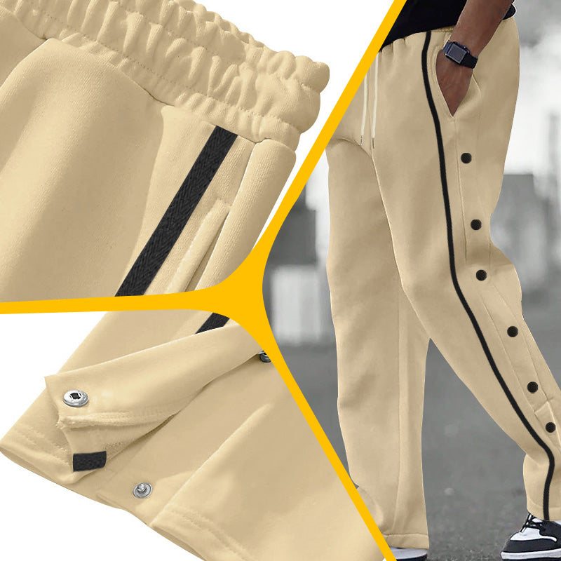 šš„Pantaloni sport casual pentru bÄrbaČi, cu nasturi, toamna 2025, noi, pantaloni drepČi cu Čnur