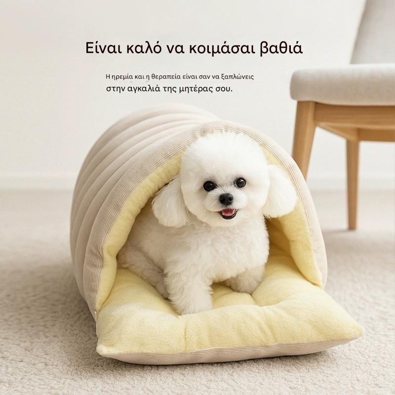 🐕🐱Teplá, útulná a pohodlná plyšová jaskyňa pre domáce zvieratá
