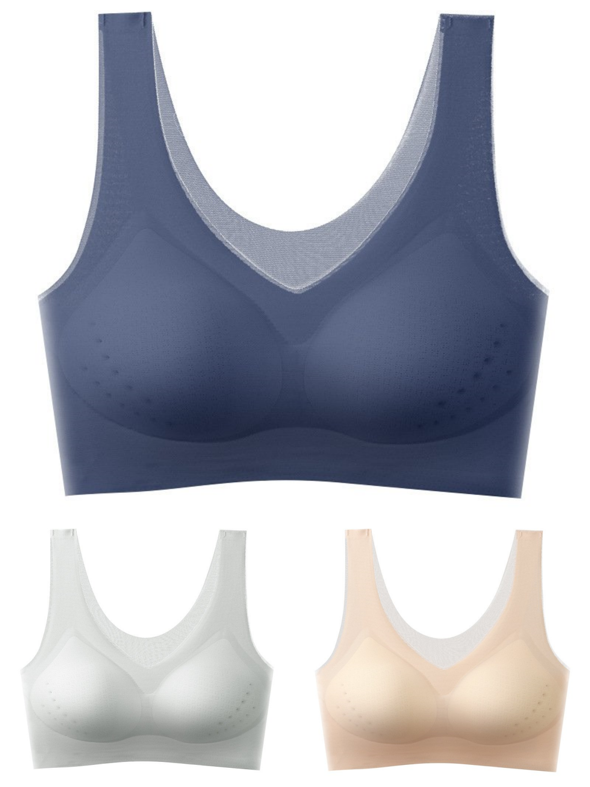🎁【1 set 3 komada】2025, bešavni push-up grudnjak od ledene svile