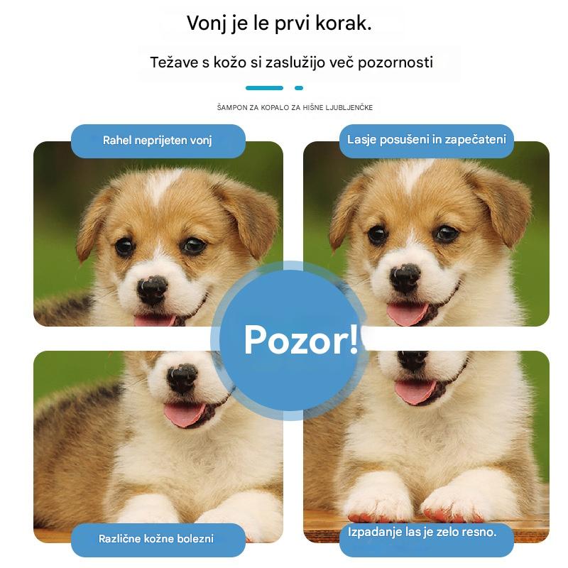 🐱🐈 Nežna dezodorirajoča pena na rastlinski osnovi za hišne ljubljenčke, šamponi za hišne ljubljenčke