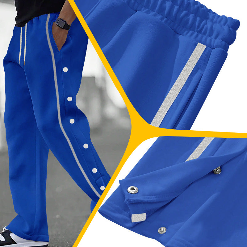 šš„Pantaloni sport casual pentru bÄrbaČi, cu nasturi, toamna 2025, noi, pantaloni drepČi cu Čnur