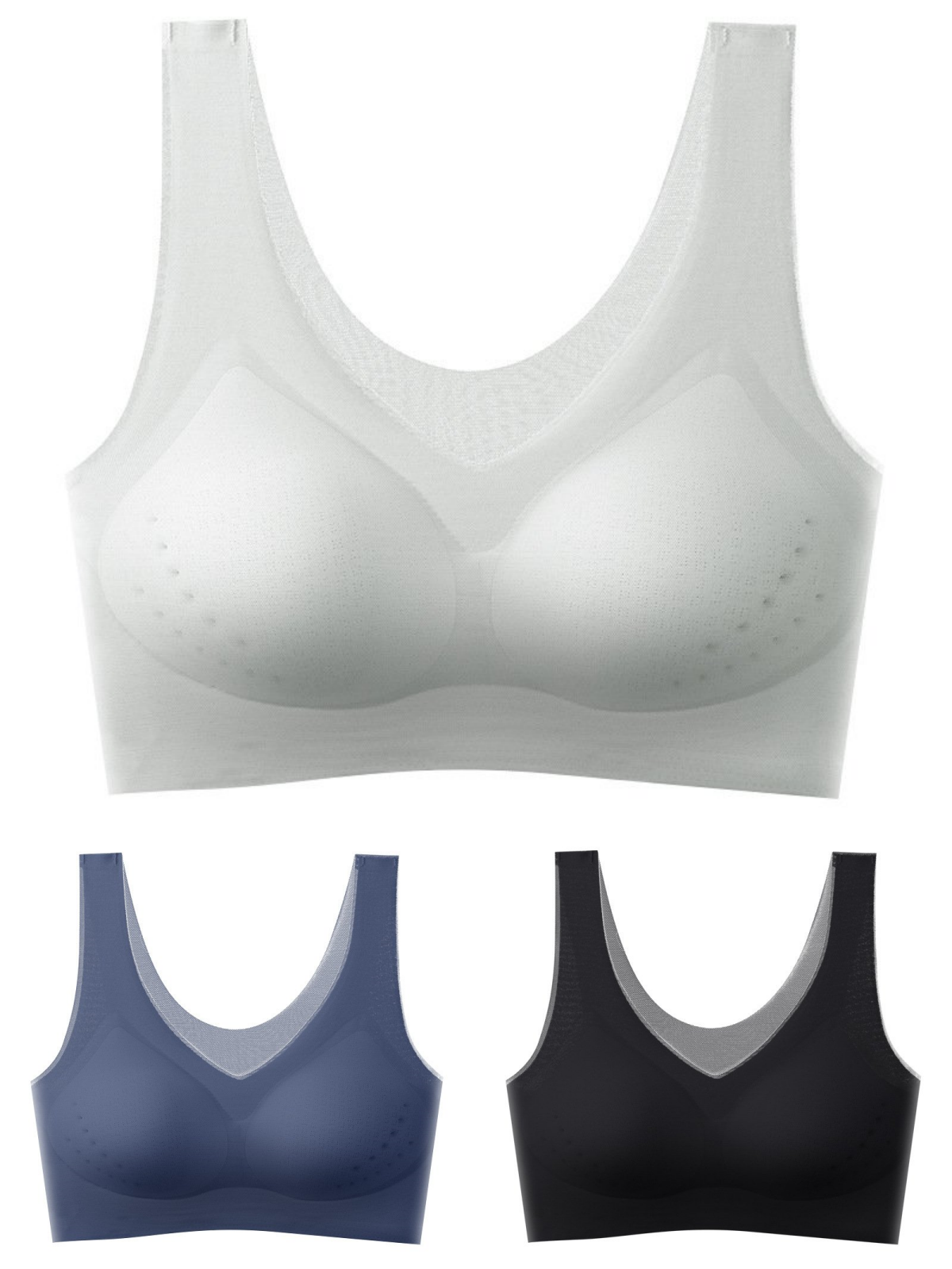 🎁【1 set 3 komada】2025, bešavni push-up grudnjak od ledene svile