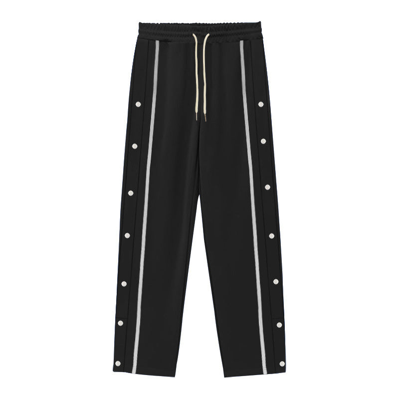 šš„Pantaloni sport casual pentru bÄrbaČi, cu nasturi, toamna 2025, noi, pantaloni drepČi cu Čnur