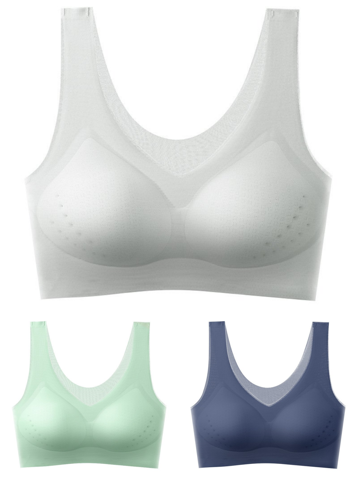 🎁【1 set 3 komada】2025, bešavni push-up grudnjak od ledene svile