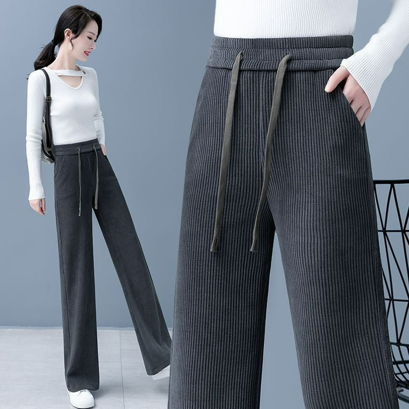 🔥【M-3XL】Νέο βελούδινο casual παντελόνι με φαρδιά μπατζάκια, πολύ άνετο στη χρήση.