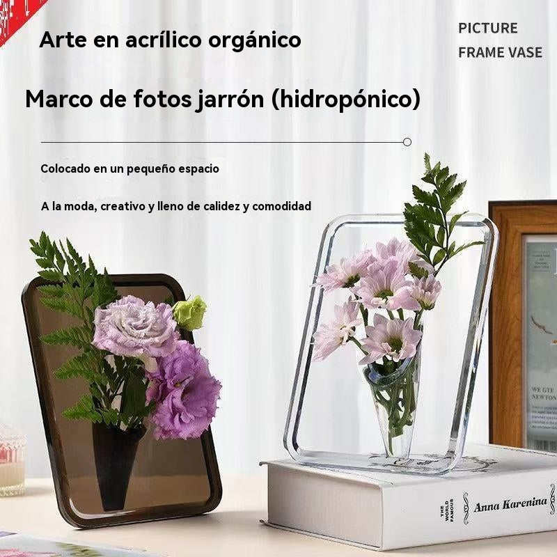 🌸【Kup 1, otrzymaj 1 gratis】Wysokiej jakości wazon z ramką na zdjęcia na biurko