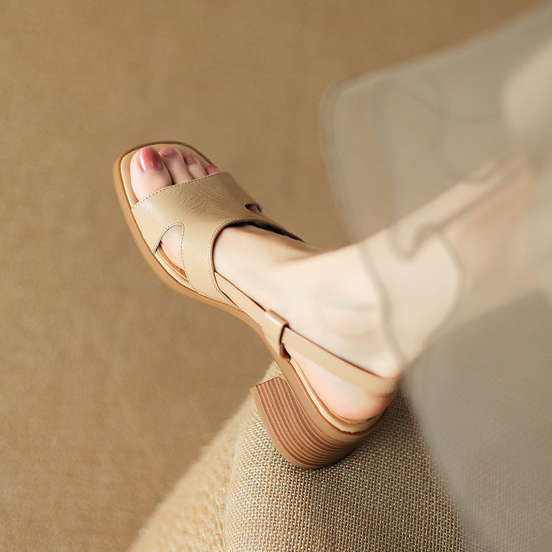 🎉👡【35-40】Sandale de Vară 2025 cu Vârf Pătrat & Deschis 💥 Elegante, Confortabile & Trendy