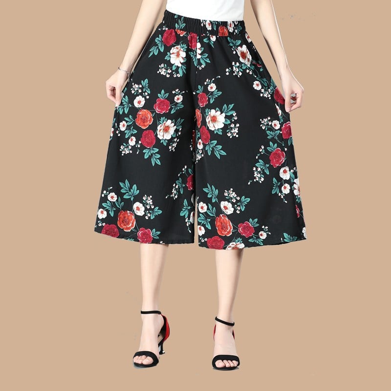 ❤️【M-5XL】2025 Noi pantaloni largi imprimați cu talie înaltă