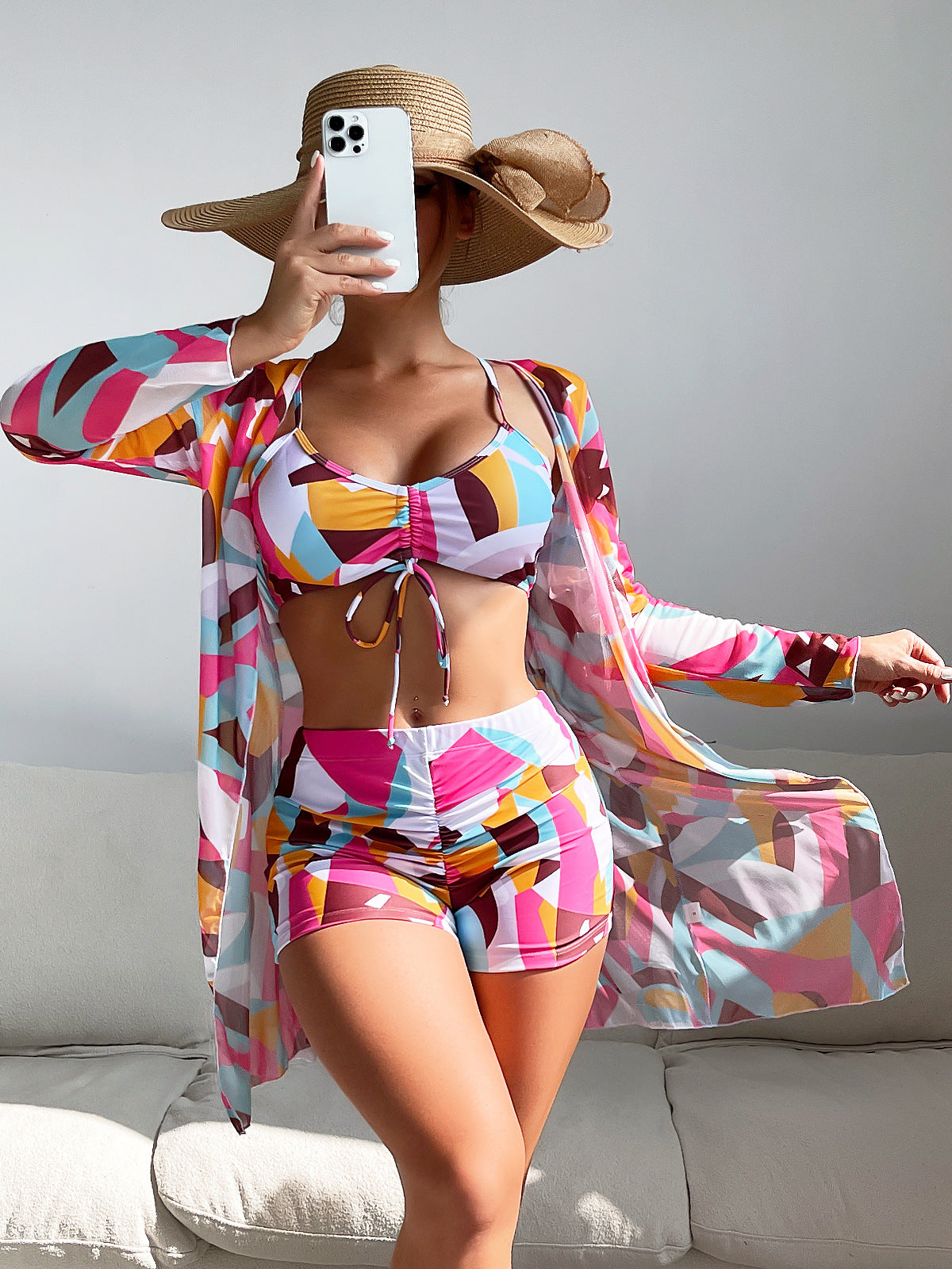 🏖️👙🌴【S-XL】Komplet kupaćih kostima s printom za odmor na plaži 2025.