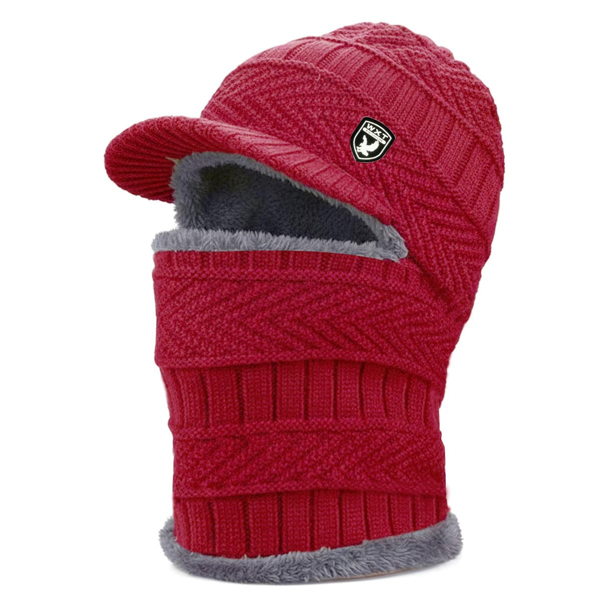 🧢❄️🔥【1 kus, ochrana uší a tváre, obvod hlavy 55–60 cm】Pletená zimná čiapka s predĺženou časťou na krk a šiltom – hrejivá, vetruodolná a vhodná na outdoor.