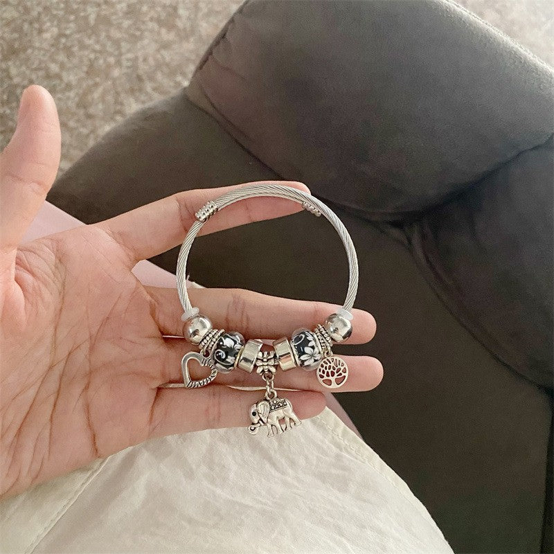 💖✨ Ασημένιο 925 ρυθμιζόμενο βραχιόλι Dream Catcher