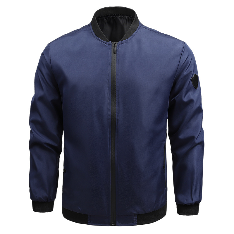 🚀🧥【50% zniżki 🔥】【M–6XL】Męska casualowa jednokolorowa kurtka pilotka w dużych rozmiarach