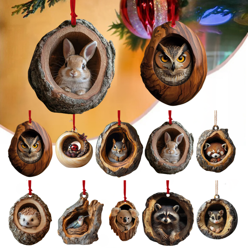 【1 sada 10 ks】🎄Vianočná ozdoba na stromček so zvieratkami. Malé zvieratká.