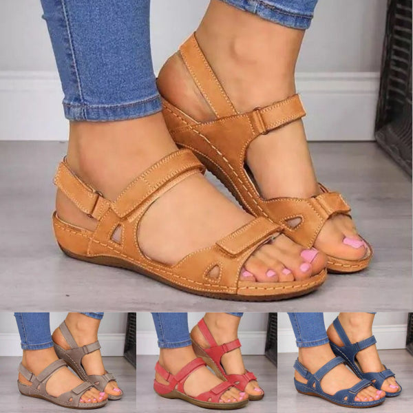 🔥【35-43】 Sandale din piele moale și confortabile pentru femei - plate și confortabile - potrivite pentru utilizarea zilnică
