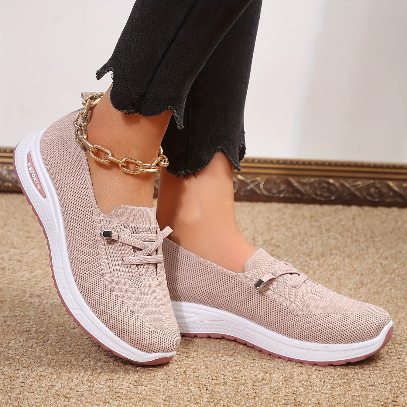 【36-41】Damskie buty sportowe, buty na płaskiej podeszwie, buty dla mamy, wsuwane buty płócienne