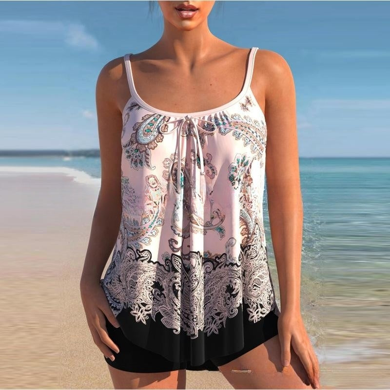 🔥🩱【Ograničen vremenski popust od 33%】🌴 2025. novi dvodijelni bikini velike veličine s printom3892603