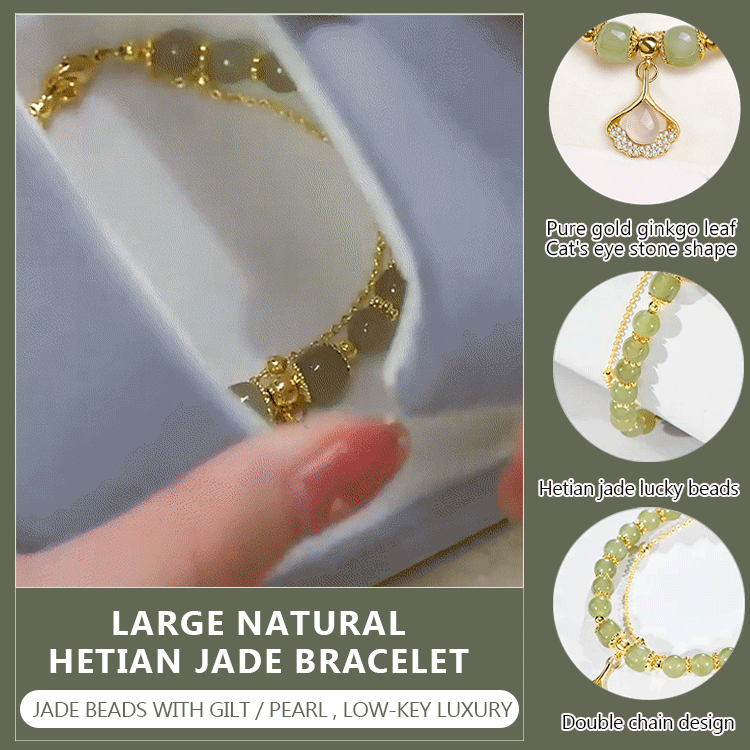 🌿💖Brățară de jad Hetian cu două straturi la modă