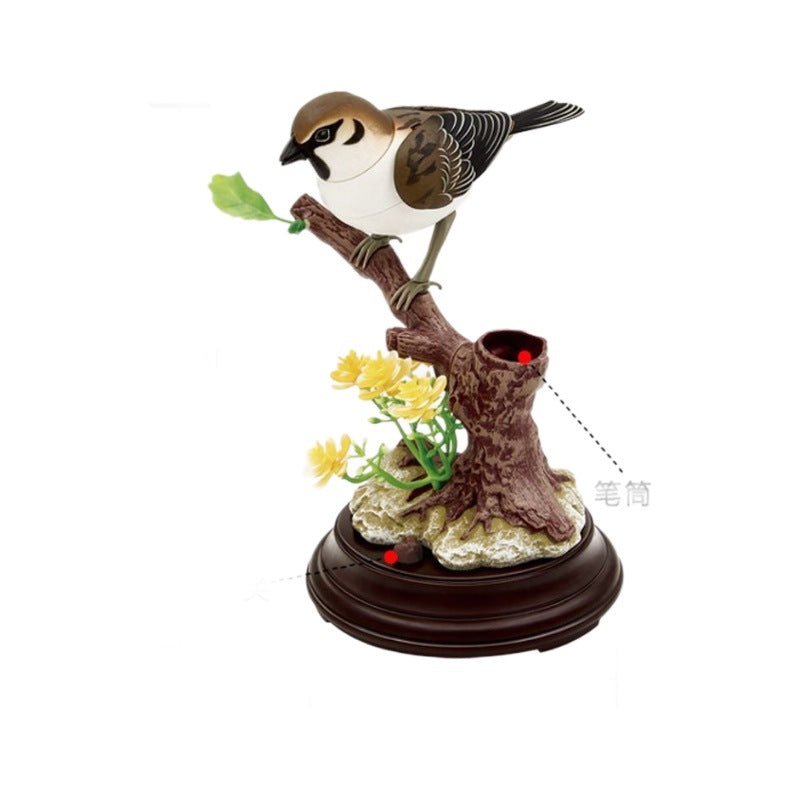 🦜🐦Προσομοίωση με φωνητικό έλεγχο, χαριτωμένα δημιουργικά διακοσμητικά πουλάκια με φωνητική ενεργοποίηση, διακοσμητικά στολίδια για το γραφείο ή το δωμάτιο σας.