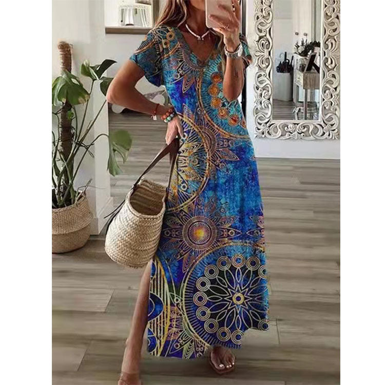 🌸🌸【S-5XL】Nova elegantna haljina s V-izrezom na rasprodaji