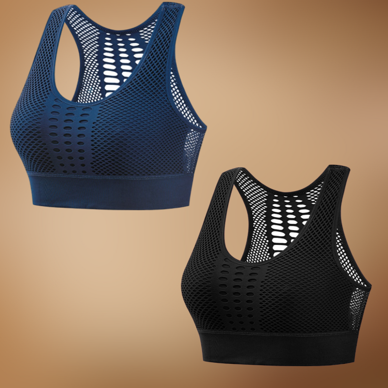 ✨【Pakiranje od 2 komada】Ženski prozračni sportski grudnjak bez žice, plus veličine 【M~3XL】