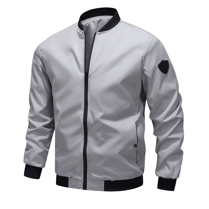 🚀🧥【50% zniżki 🔥】【M–6XL】Męska casualowa jednokolorowa kurtka pilotka w dużych rozmiarach
