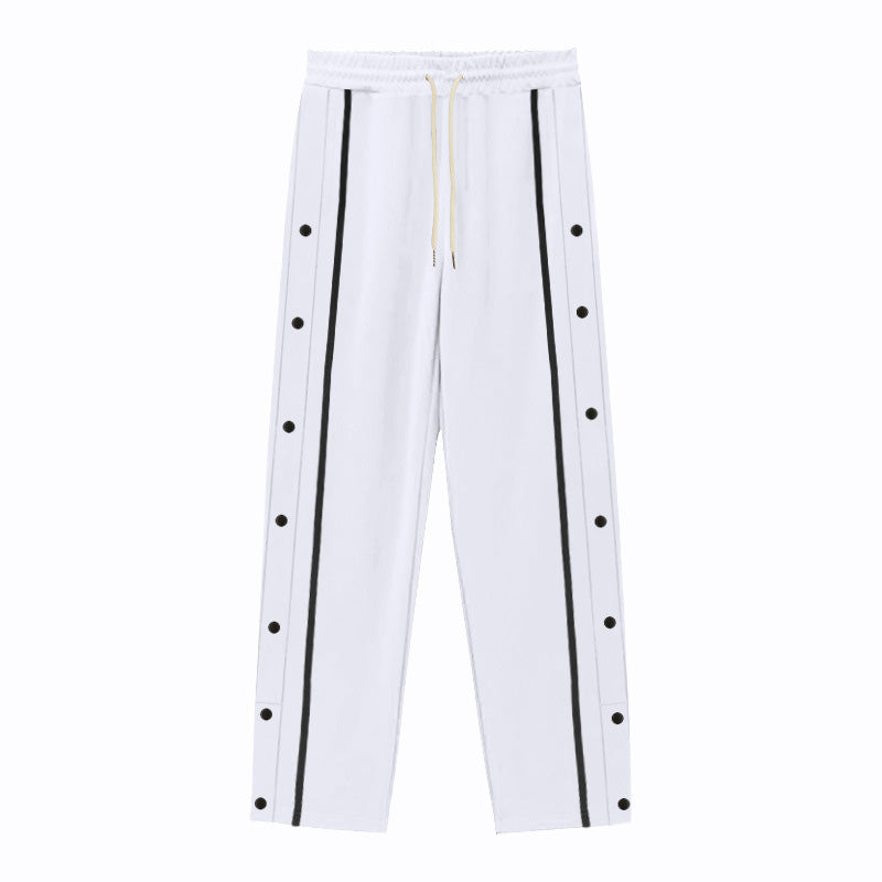 šš„Pantaloni sport casual pentru bÄrbaČi, cu nasturi, toamna 2025, noi, pantaloni drepČi cu Čnur