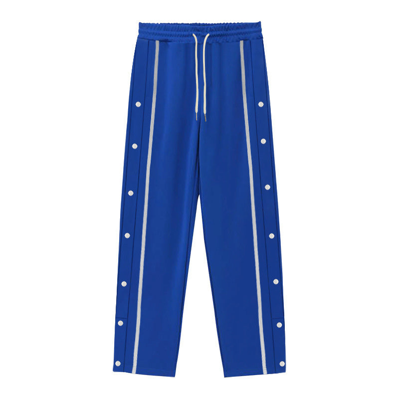 šš„Pantaloni sport casual pentru bÄrbaČi, cu nasturi, toamna 2025, noi, pantaloni drepČi cu Čnur