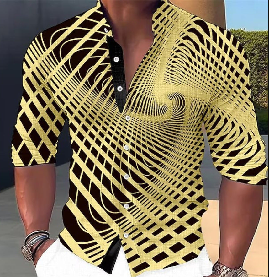 🔥👔【S-6XL】Cămașă bărbați din bumbac cu imprimeu