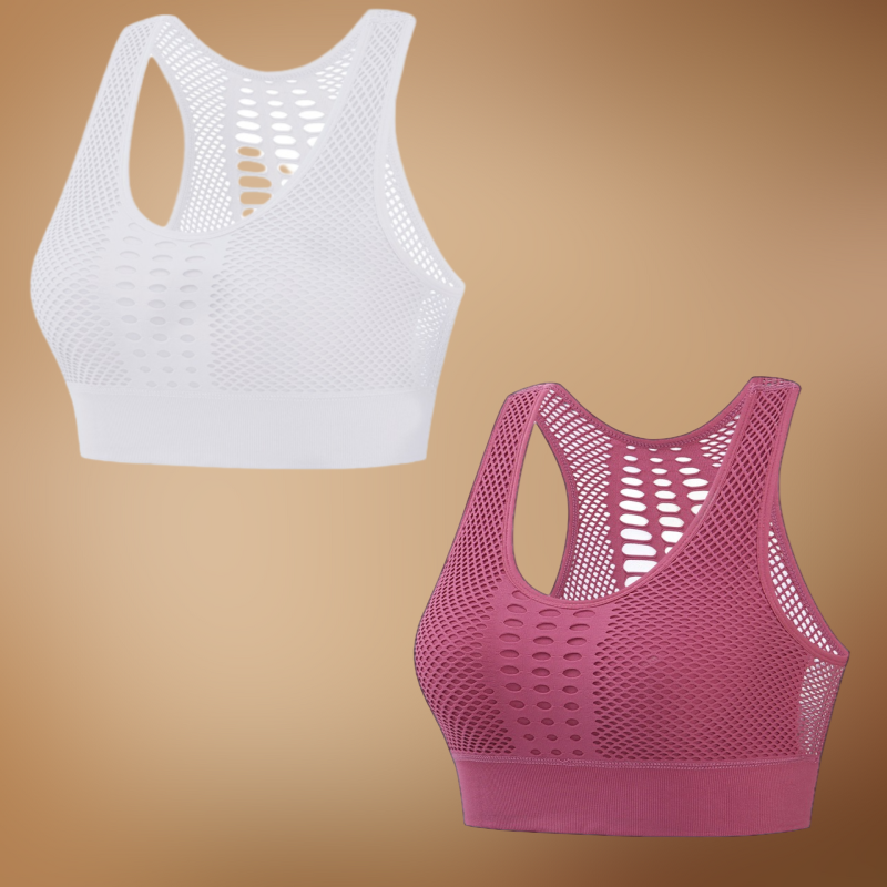 ✨【Pakiranje od 2 komada】Ženski prozračni sportski grudnjak bez žice, plus veličine 【M~3XL】