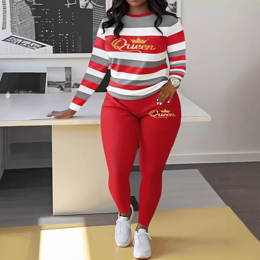 🌈😍Stylowy, hiphopowy strój (pasiasty top + legginsy)