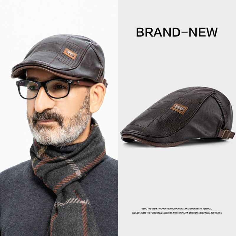 🔥2025 męski beret retro ze skóry premium, super łatwy w użyciu, bardzo praktyczny