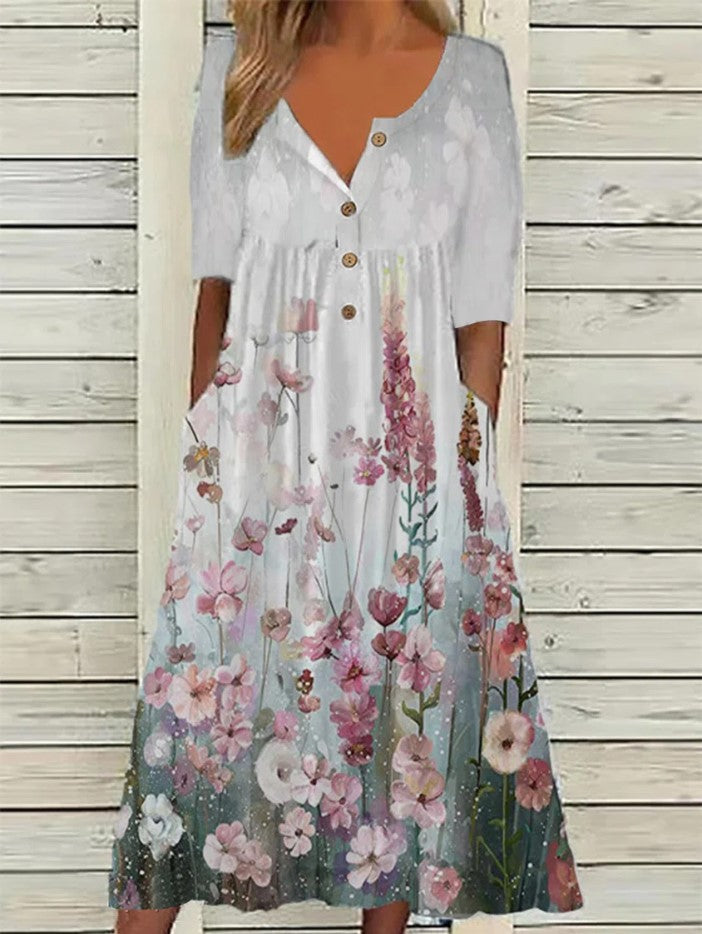 💃✨【S-3XL】Rochie Nouă de Damă 2025 cu Imprimeu la Modă și Buzunare 🔥 Stil Casual & Lejer 👗 Must-Have Vara