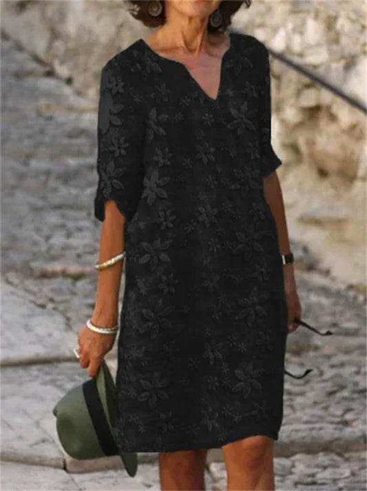 ✨【M-4XL】Haljina od pamučnog platna s cvjetnim uzorkom