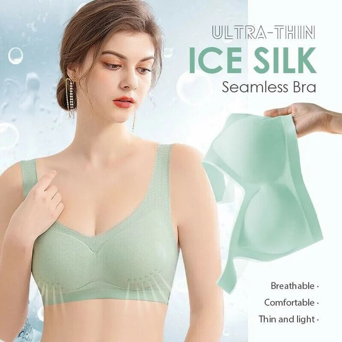 🎁【1 set 3 komada】2025, bešavni push-up grudnjak od ledene svile
