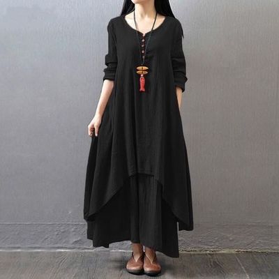 🔥👗【M-5XL】2025 primavara noua rochie in in cu maneca lunga🥰