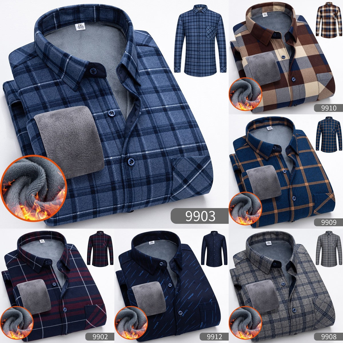 🔥👔【L-5XL】 Ciepła koszula biznesowa z długim rękawem na jesień i zimę