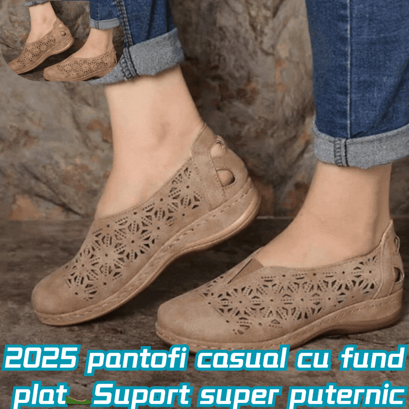 👞【35-43】2025 pantofi casual cu fund plat🥿Suport super puternic
