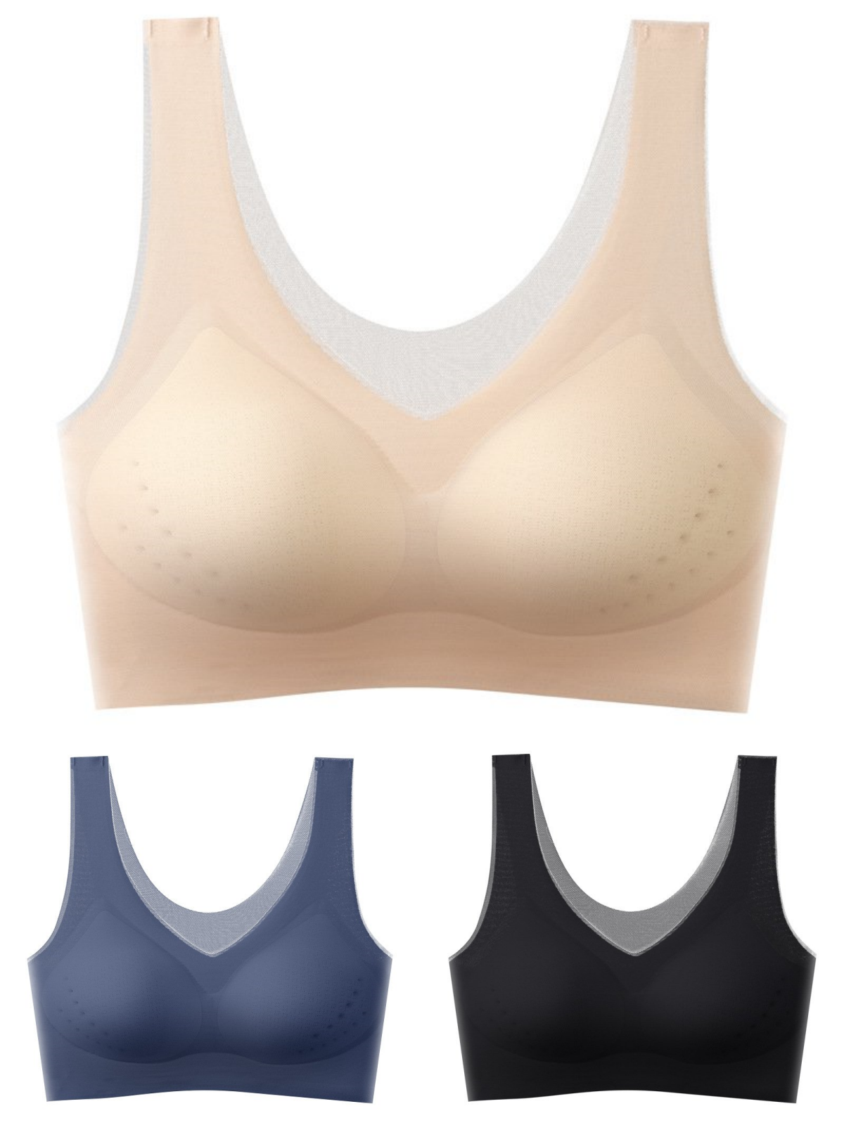 🎁【1 set 3 komada】2025, bešavni push-up grudnjak od ledene svile