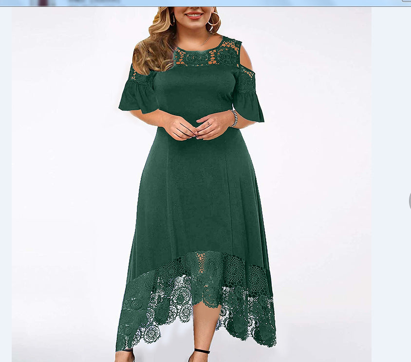 💖💖 【S~5XL】 Rochie din dantelă cu volane, nouă modă 2025