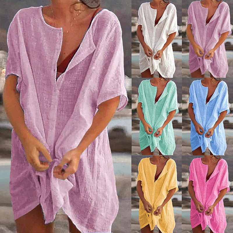 ❤️🧡💛💚💙💜【S-5XL】Nowe damskie koszule codzienne długie kolorowe ✅Czysty kolor i prostota ✅Wygodne i oddychające