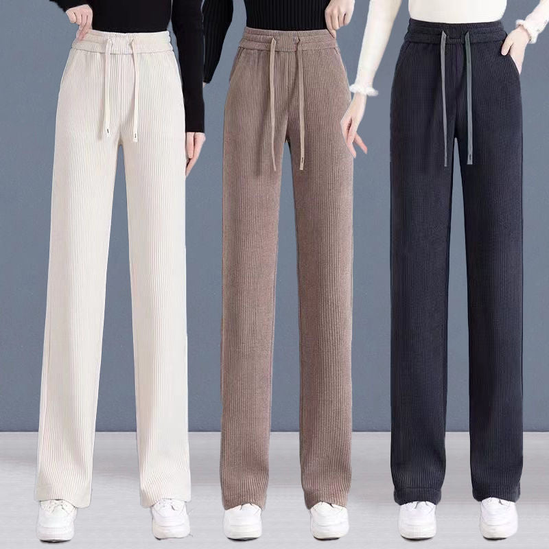 🔥【M-3XL】Νέο βελούδινο casual παντελόνι με φαρδιά μπατζάκια, πολύ άνετο στη χρήση.