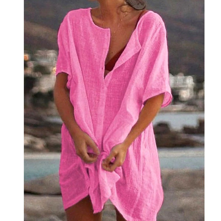 ❤️🧡💛💚💙💜【S-5XL】Nowe damskie koszule codzienne długie kolorowe ✅Czysty kolor i prostota ✅Wygodne i oddychające