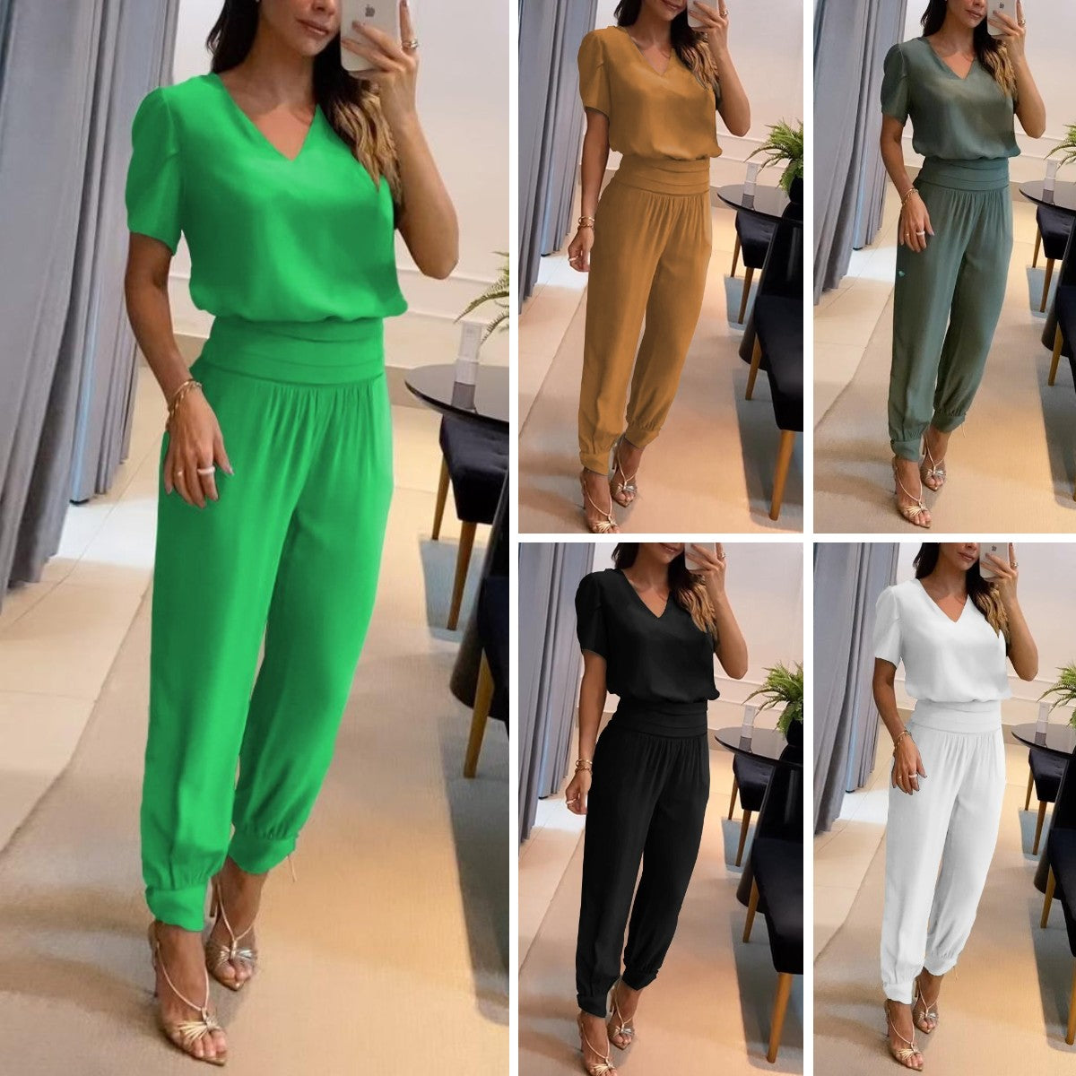 ✨💕【top+hlače】Žensko ležerno dvodijelno odijelo s printom