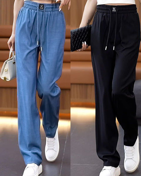 ❤️2025【S-3XL】 Dżinsy z wysokim stanem i szerokimi nogawkami typu Ice Silk