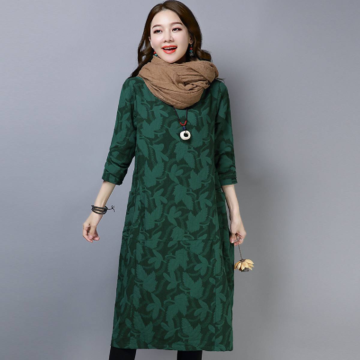 🌈🍃【S-5XL】Rochie retro elegantă de toamnă 2025