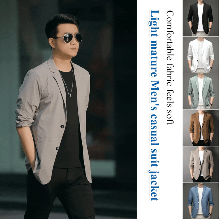 【50% zniżki】【M-5XL】Męska letnia kurtka biznesowa Ice Silk oddychająca