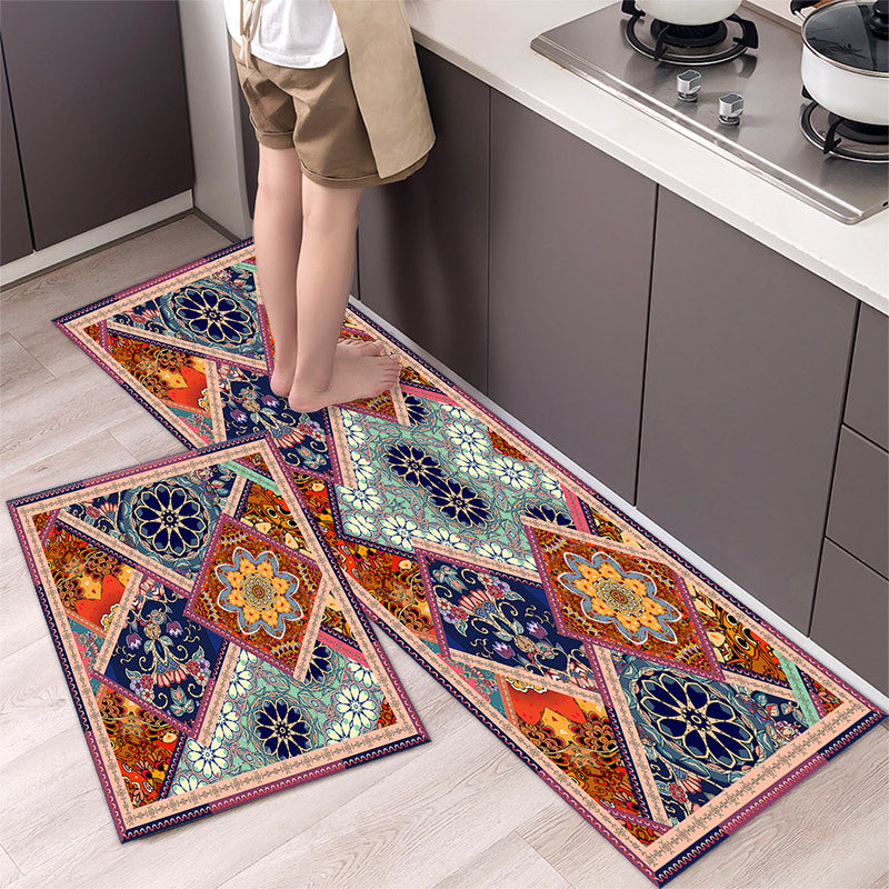 💥 【40*60cm+40*120cm】🌺Covor de bucătărie antialunecare absorbant lung covor de bucătărie